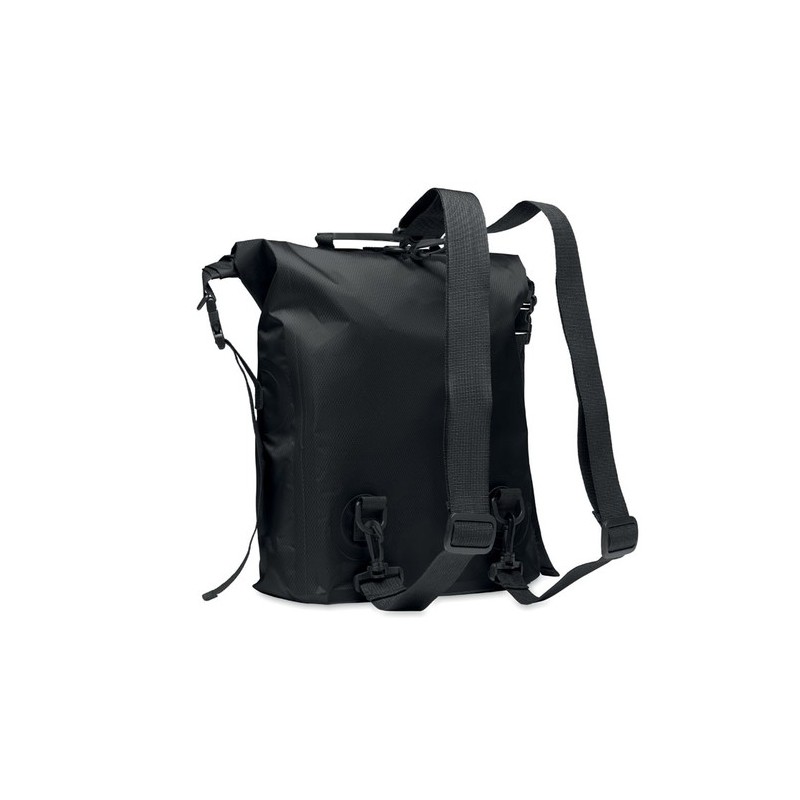 Sac à dos enroulable étanche personnalisable 30L SCUBAROLL Matières : PET recyclé Couleurs : noir objet promo petit budget