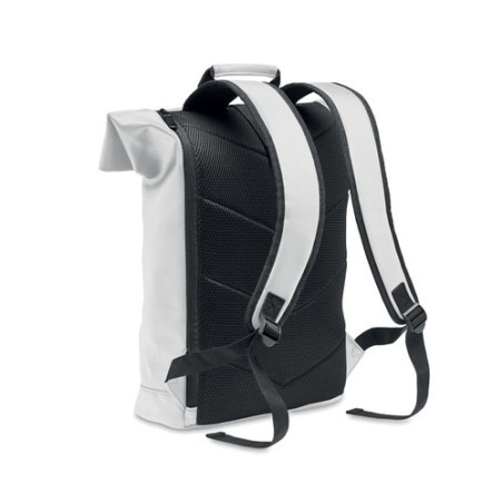Sac à dos enroulable  en PU - BAI ROLL Matières : PU Couleurs : blanc goodies publicitaire événementiel