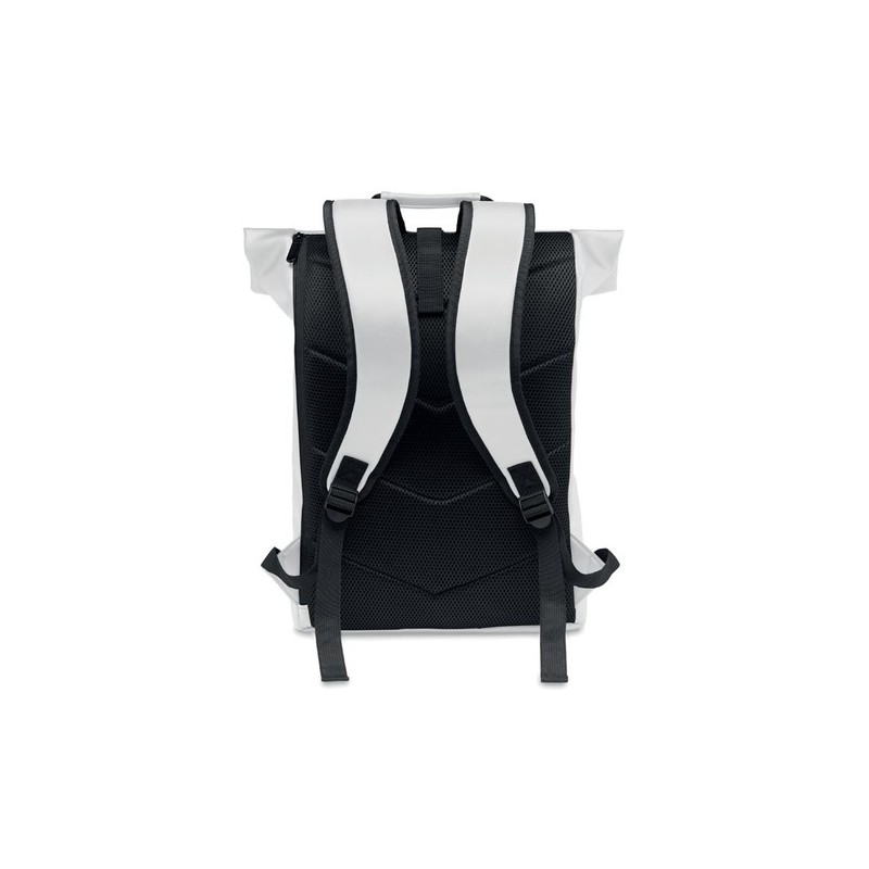 Sac à dos enroulable  en PU - BAI ROLL Matières : PU Couleurs : blanc marquage laser ultra précis