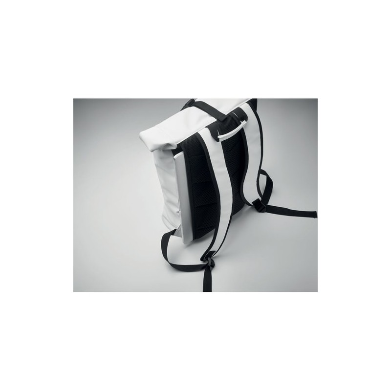 Sac à dos enroulable  en PU - BAI ROLL Matières : PU Couleurs : blanc livraison express 24h 48h