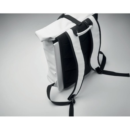 Sac à dos enroulable  en PU - BAI ROLL Matières : PU Couleurs : blanc livraison express 24h 48h