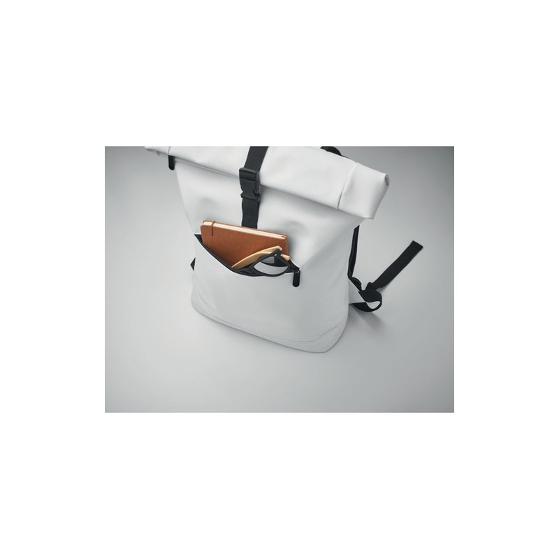 Sac à dos enroulable  en PU - BAI ROLL Matières : PU Couleurs : blanc accessoire événementiel unique