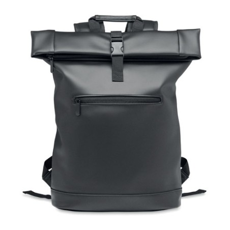 Sac à dos enroulable  en PU - BAI ROLL Matières : PU Couleurs : noir personnalisable avec votre logo