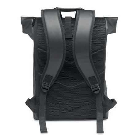 Sac à dos enroulable  en PU - BAI ROLL Matières : PU Couleurs : noir impression haute définition