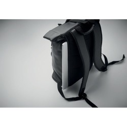 Sac à dos enroulable  en PU - BAI ROLL Matières : PU Couleurs : noir personnalisation rapide en France
