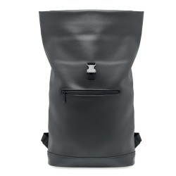 Sac à dos enroulable  en PU - BAI ROLL Matières : PU Couleurs : noir impression logo haute qualité
