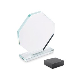 Trophée personnalisé en cristal - RUMBO cadeau d'entreprise Matières : verre Couleurs : transparent