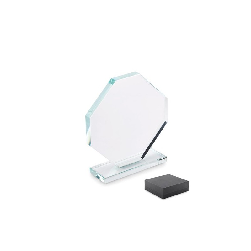 Trophée personnalisé en cristal - RUMBO cadeau d'entreprise Matières : verre Couleurs : transparent