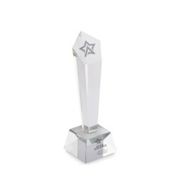 Trophée en cristal personnalisé dans un coffret - DIAWARD Matières : verre Couleurs : transparent goodies publicitaire événement