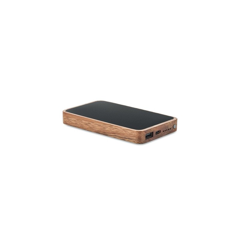 Powerbank sans fil  4000 mAh à charge rapide - ACAPOW Matières : bois Couleurs : noir