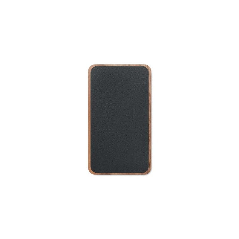Powerbank sans fil  4000 mAh à charge rapide - ACAPOW Matières : bois Couleurs : noir cadeau entreprise pas cher