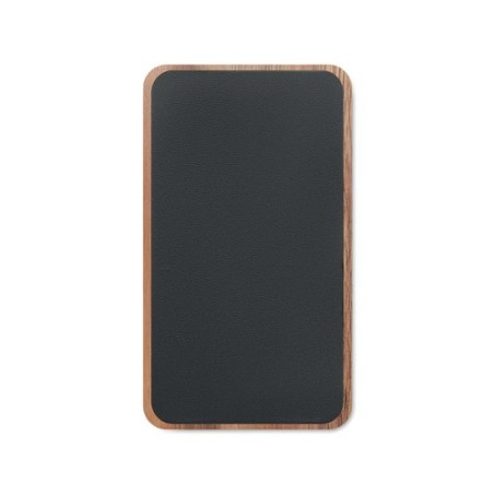 Powerbank sans fil  4000 mAh à charge rapide - ACAPOW Matières : bois Couleurs : noir cadeau entreprise pas cher