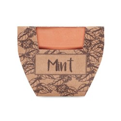 Pot  personnalisé avec graines de menthe MINT POT Couleurs : bois Matières : terre cuite 2