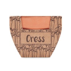 Pot  personnalisé avec graines de cresson - Cress Pot Couleurs : bois Matières : terre cuite 2