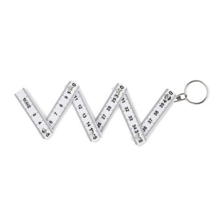 Porte-clés publicitaire 50cm - FUSTER Matières : ABS Couleurs : blanc personnalisable avec votre logo
