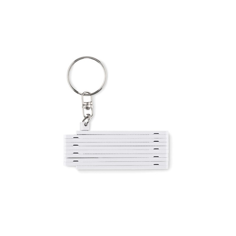 Porte-clés publicitaire 50cm - FUSTER Matières : ABS Couleurs : blanc cadeau entreprise pas cher
