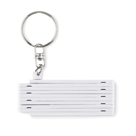 Porte-clés publicitaire 50cm - FUSTER Matières : ABS Couleurs : blanc cadeau entreprise pas cher