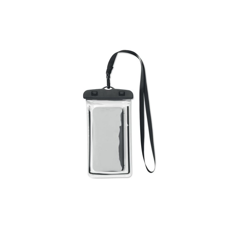 Pochette étanche personnalisée grande pour smartphone - SMAG Matières : PVC Couleurs : noir personnalisable avec votre logo
