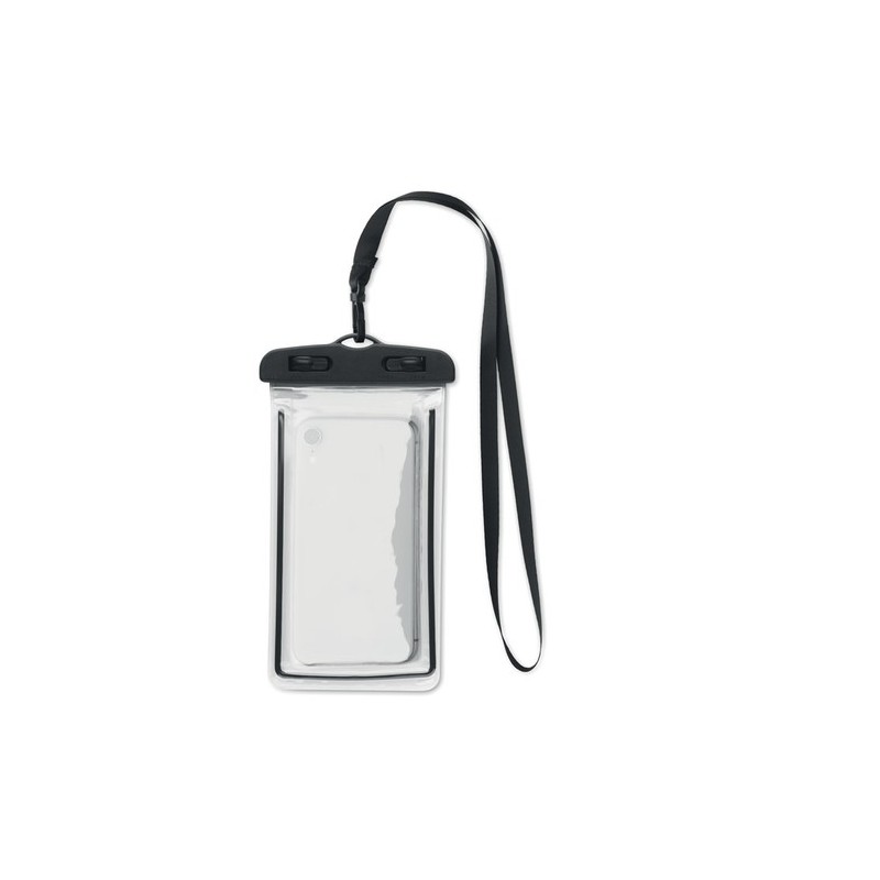 Pochette étanche personnalisée grande pour smartphone - SMAG Matières : PVC Couleurs : noir cadeau entreprise pas cher