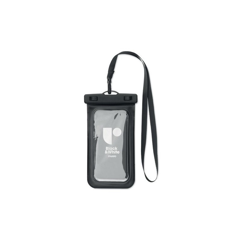 Pochette étanche personnalisée pour smartphone - SMAG Matières : PVC Couleurs : noir impression haute définition