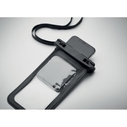 Pochette étanche personnalisée pour smartphone - SMAG Matières : PVC Couleurs : noir marquage laser ultra précis