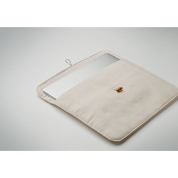 Pochette personnalisée en coton pour ordinateur 15 pouces - COTIN personnalisation rapide en France