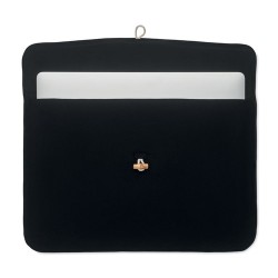Pochette personnalisée en coton pour ordinateur 15 pouces - COTIN Matières : coton Couleurs : noir marquage laser ultra précis