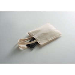 Petit sac en coton  140 gr/m² personnalisé pas cher - CHISAI Matières : coton Couleurs : beige personnalisation rapide en France