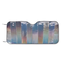 Pare-soleil pliable personnalisé pas cher - CARSHADE Matières : PET Couleurs : argenté mat