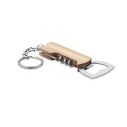 Outil de poche 3en1 en bambou personnalisé et pratique - ALLIN1 Matières : acier inoxydable Couleurs : bois livraison express 24