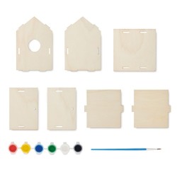 Nichoir en kit personnalisé  - PAINTHOUSE pour votre jardin Matières : bois Couleurs : bois impression haute définition