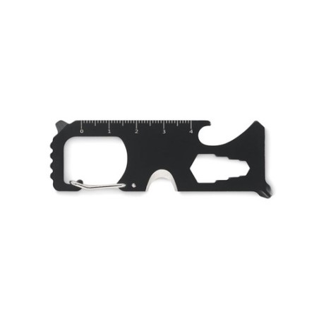 Multi-outil de poche pratique et personnalisé VETOOL Matières : acier inoxydable Couleurs : noir personnalisable avec votre logo
