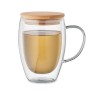 Mug personnalisé en verre double paroi 350ml - TIROL Matières : borosilicate Couleurs : transparent cadeau entreprise pas cher