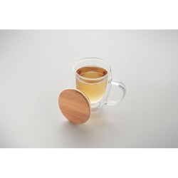 Mug personnalisé en verre double paroi 350ml - TIROL Matières : borosilicate Couleurs : transparent goodies publicitaire événeme