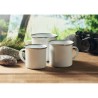 Mug en émail sublimation 200ml personnalisé - Plateado S Matières : métal Couleurs : blanc goodies publicitaire événementiel