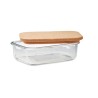Lunchbox  en verre et liège personnalisée - CANOA Matières : borosilicate Couleurs : transparent personnalisable avec votre logo