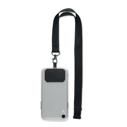 Lanyard pratique personnalisée pour téléphone - AMESTE Matières : PET Couleurs : noir 2