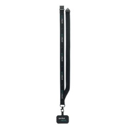 Lanyard pratique personnalisée pour téléphone - AMESTE Matières : PET Couleurs : noir cadeau entreprise pas cher
