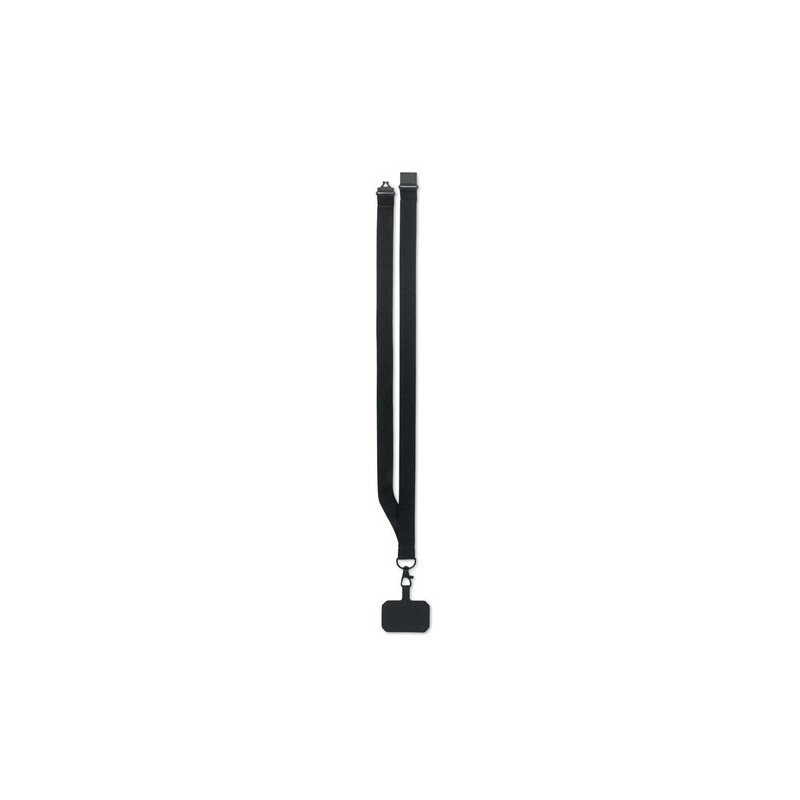Lanyard pratique personnalisée pour téléphone - AMESTE Matières : PET Couleurs : noir livraison express 24h 48h