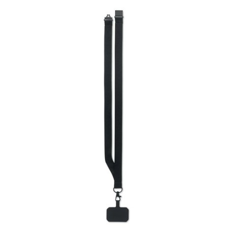 Lanyard pratique personnalisée pour téléphone - AMESTE Matières : PET Couleurs : noir livraison express 24h 48h