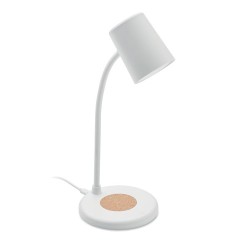 Lampe haut-parleur multifonction personnalisable avec chargeur - SPOT Matières : ABS Couleurs : blanc
