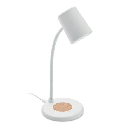 Lampe haut-parleur multifonction personnalisable avec chargeur - SPOT Matières : ABS Couleurs : blanc