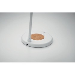 Lampe haut-parleur multifonction personnalisable avec chargeur - SPOT Matières : ABS Couleurs : blanc marquage laser ultra préci