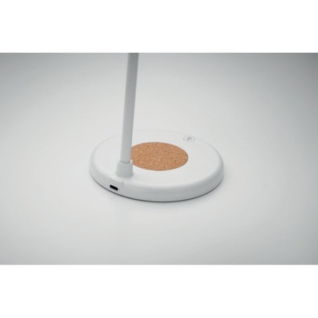 Lampe haut-parleur multifonction personnalisable avec chargeur - SPOT Matières : ABS Couleurs : blanc marquage laser ultra préci