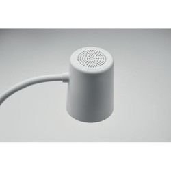 Lampe haut-parleur multifonction personnalisable avec chargeur - SPOT Matières : ABS Couleurs : blanc objet promotionnel éco-res