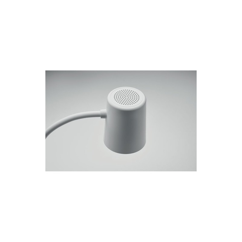 Lampe haut-parleur multifonction personnalisable avec chargeur - SPOT Matières : ABS Couleurs : blanc objet promotionnel éco-res