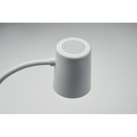 Lampe haut-parleur multifonction personnalisable avec chargeur - SPOT Matières : ABS Couleurs : blanc objet promotionnel éco-res