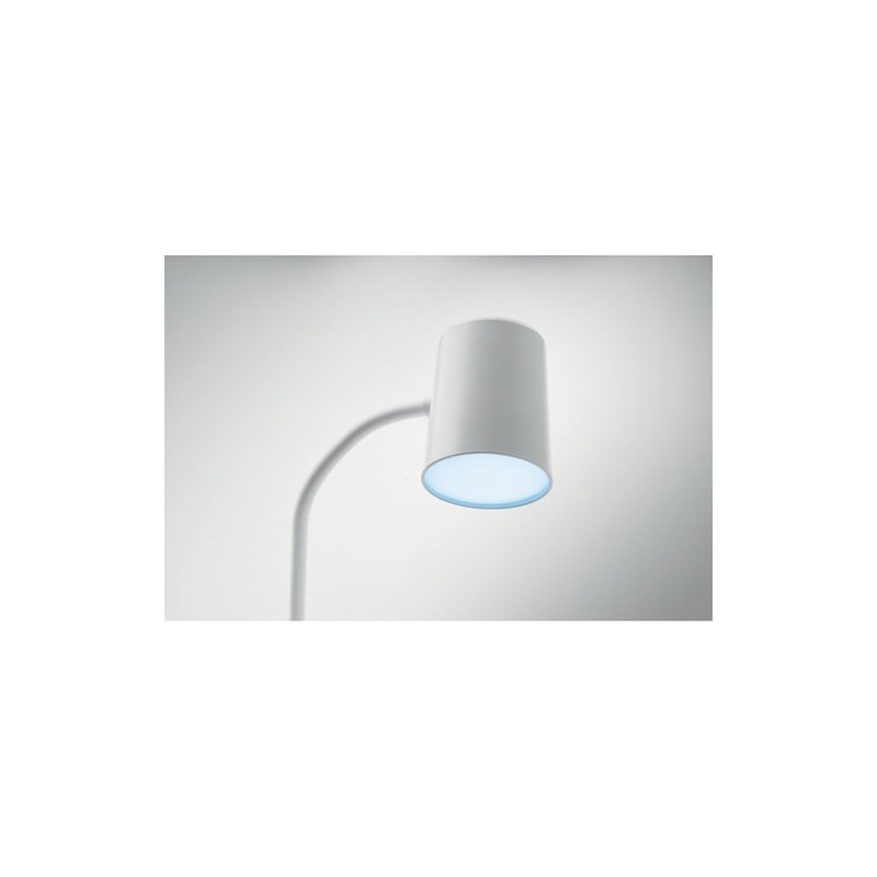 Lampe haut-parleur multifonction personnalisable avec chargeur - SPOT Matières : ABS Couleurs : blanc cadeau collaborateur premi