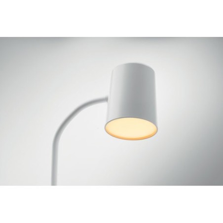 Lampe haut-parleur multifonction personnalisable avec chargeur - SPOT Matières : ABS Couleurs : blanc accessoire événementiel un
