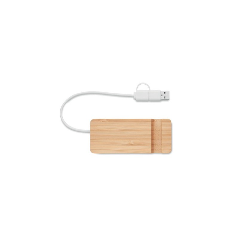 Hub USB 4 Ports en Bambou - HUBSTAND